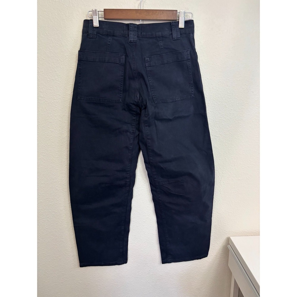 NWT Navy Madewell Women's The Darted Barrel-Leg Utility Workwear Pant 24 #NV176 - Picture 3 of 10